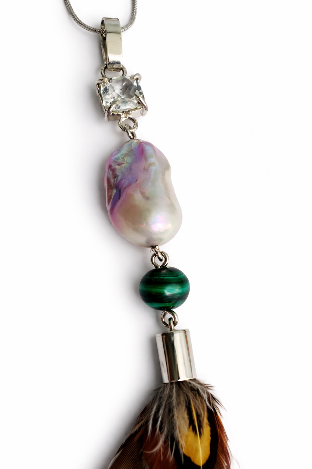 Feather of Verdant Light” Pendant