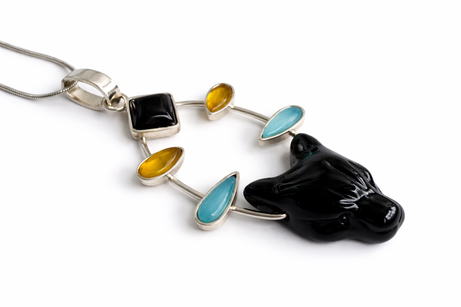 Jaguar of the Two Moons Pendant